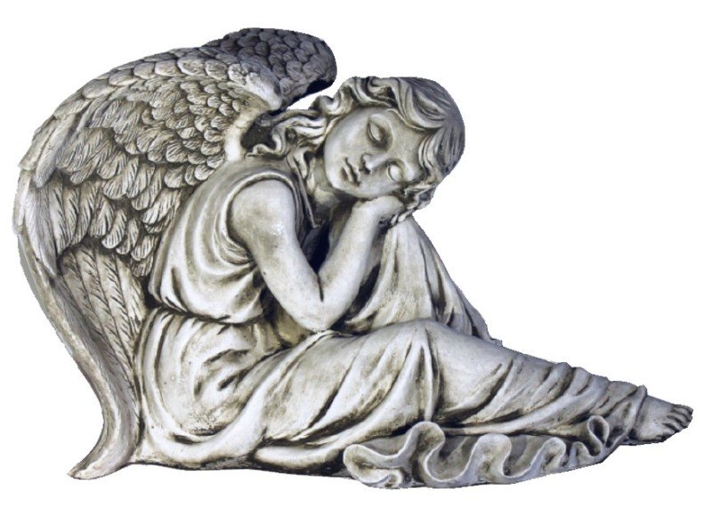 Fotografía de una estatua de un ángel